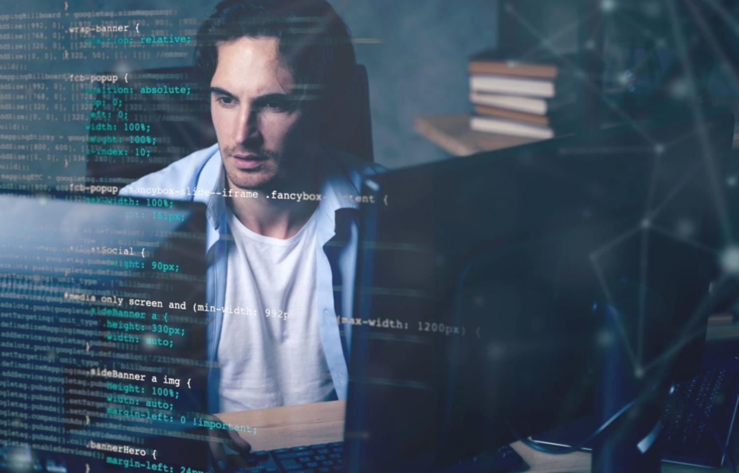 Mobile app development and support workspace showing code debugging and testing processes